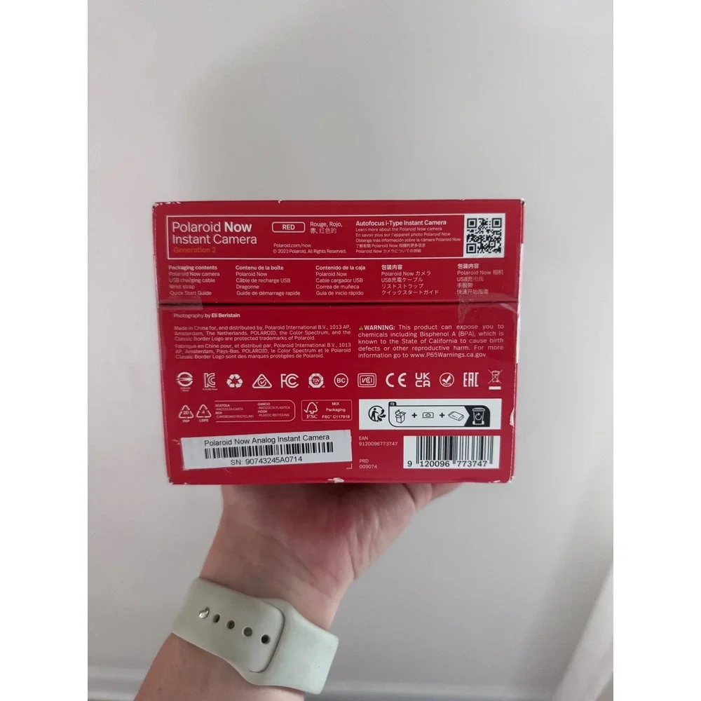 Polaroid Now Generation 2 Instant Camera Red Autofocus i-Type 600 Film NEW